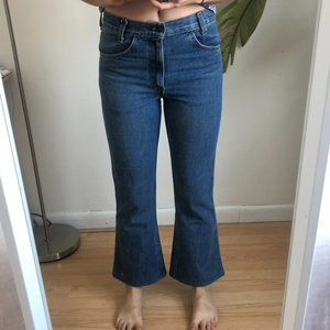 1970s Orange Tab Crop Flare Levi's